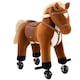 image 1 of HOMCOM Rocking Horse Ride on Rocker Children Plush Toy Wooden Horse Sound