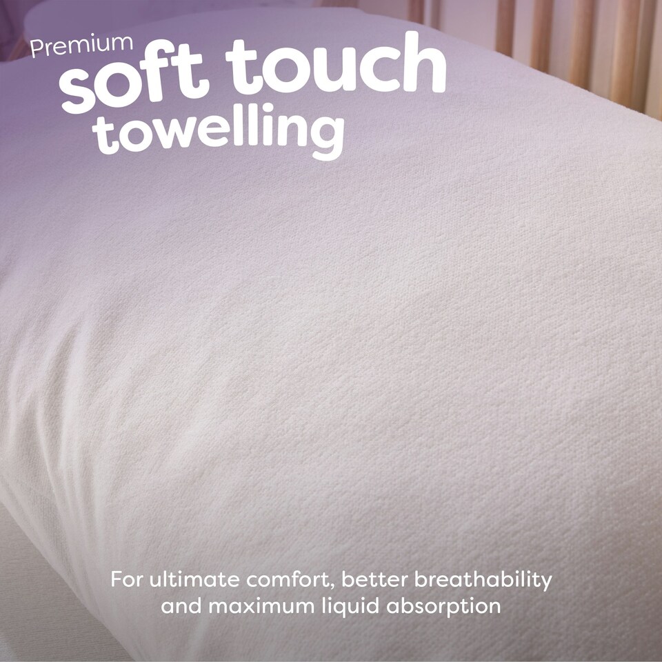 image 1 of Slumberdown Waterproof Protect Pillow Protectors White | 2 Pack