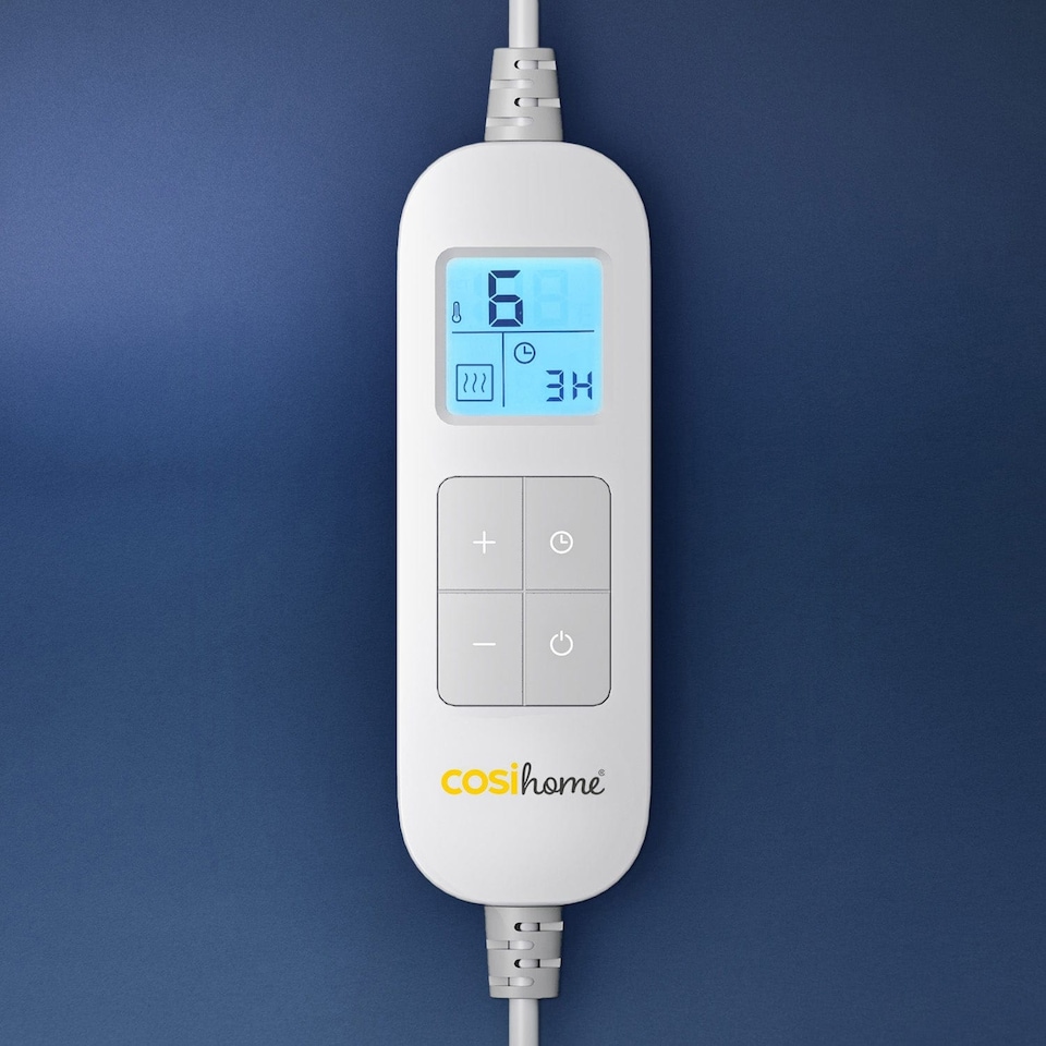 image 1 of Cosi Home Fleece & Sherpa Electric Heated Throw - Mustard