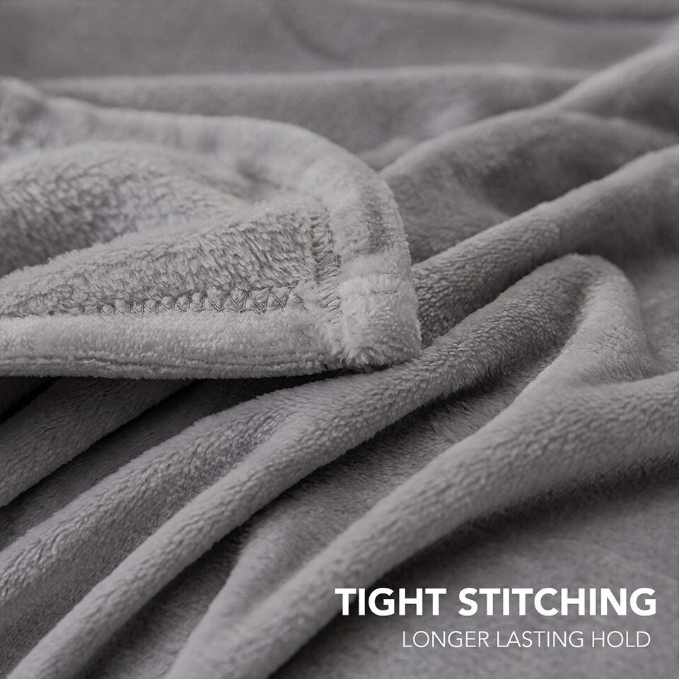 image 1 of Keplin Flannel Fleece Throw Blanket Soft Plush Microfibre Bedspread