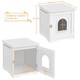 image 3 of Yaheetech Cat Litter Box Enclosures White | One Size
