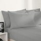 image 2 of OHS Plain Soft Microfibre 30cm Deep Fitted Bed Sheet, Single - Grey