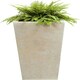image 4 of Primrose White Polyterrazzo Tall Flared Square Indoor Outdoor Planter 91cm