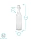 image 5 of Argon Tableware Glass Bottles with Swing Top - 1.1 Litre - Pack of 12 | Clear | Clear | One Size