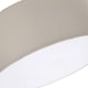 image 3 of Contemporary Grey Linen Fabric Semi Flush Ceiling Light Fixture with Diffuser