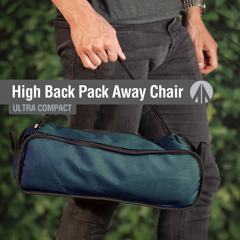 image 1 of PMS Summit High-Back Folding Camping Chairs 2-Pack, Indigo Blue