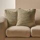 image 1 of OHS 2 x Faux Fur Matte Velvet Fleece Thick Ribbed Cushion Covers, 45x45cm - Sage Green Green | Sage Green