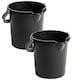 image 2 of 2 x Black 3 Gallon Strong Cement Mixing DIY 14L Bucket With Strong Metal Handle