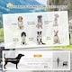image 4 of PawHut 2-In-1 Dog Bike Trailer Stroller w/ Universal Wheel Reflector Flag Grey