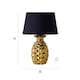 image 7 of ValueLights Pineapple Design Gold Effect Table Lamp With Navy Blue Shade