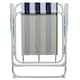 image 4 of Harbour Housewares Folding Metal Beach Chairs - Blue/Green Stripe - Pack of 2 | Multi | Multi