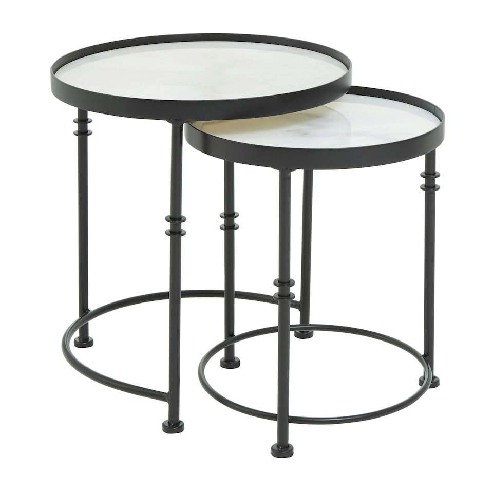 image 1 of Interiors by Premier Arcana Set Of 2 Round Side Tables