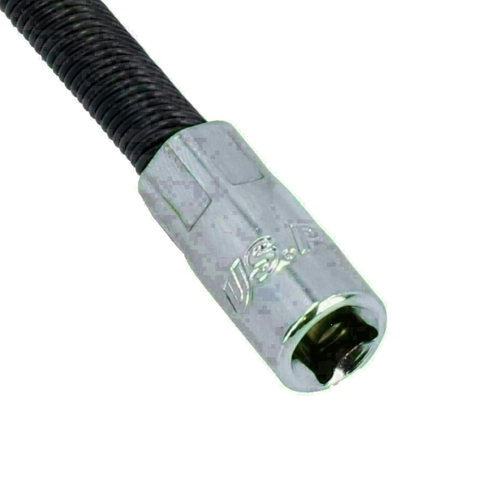 image 1 of Extra Long 1/4" Dr Flexible Flexi Socket Hex Bit Holder Extension 450mm Bergen