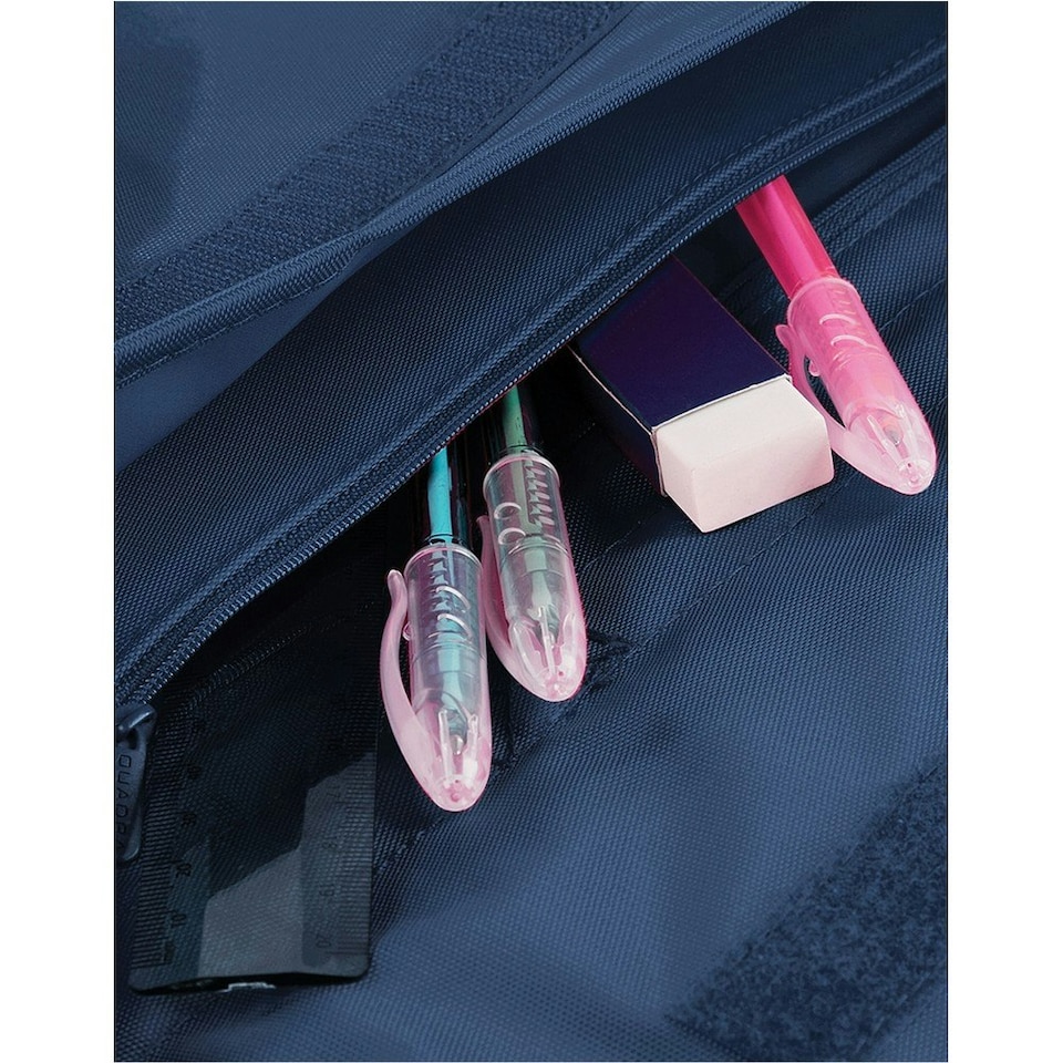 image 1 of Quadra Childrens/Kids Reflective Adjustable Strap Book Bag - French Navy - One Size