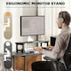 image 5 of HOMCOM 168cm Reversible L Shaped Desk, 240cm Two Person Desk, Black 