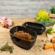 image 2 of EASY GLASS Roaster Set non-stick coated 4.3L + 2.2L Black