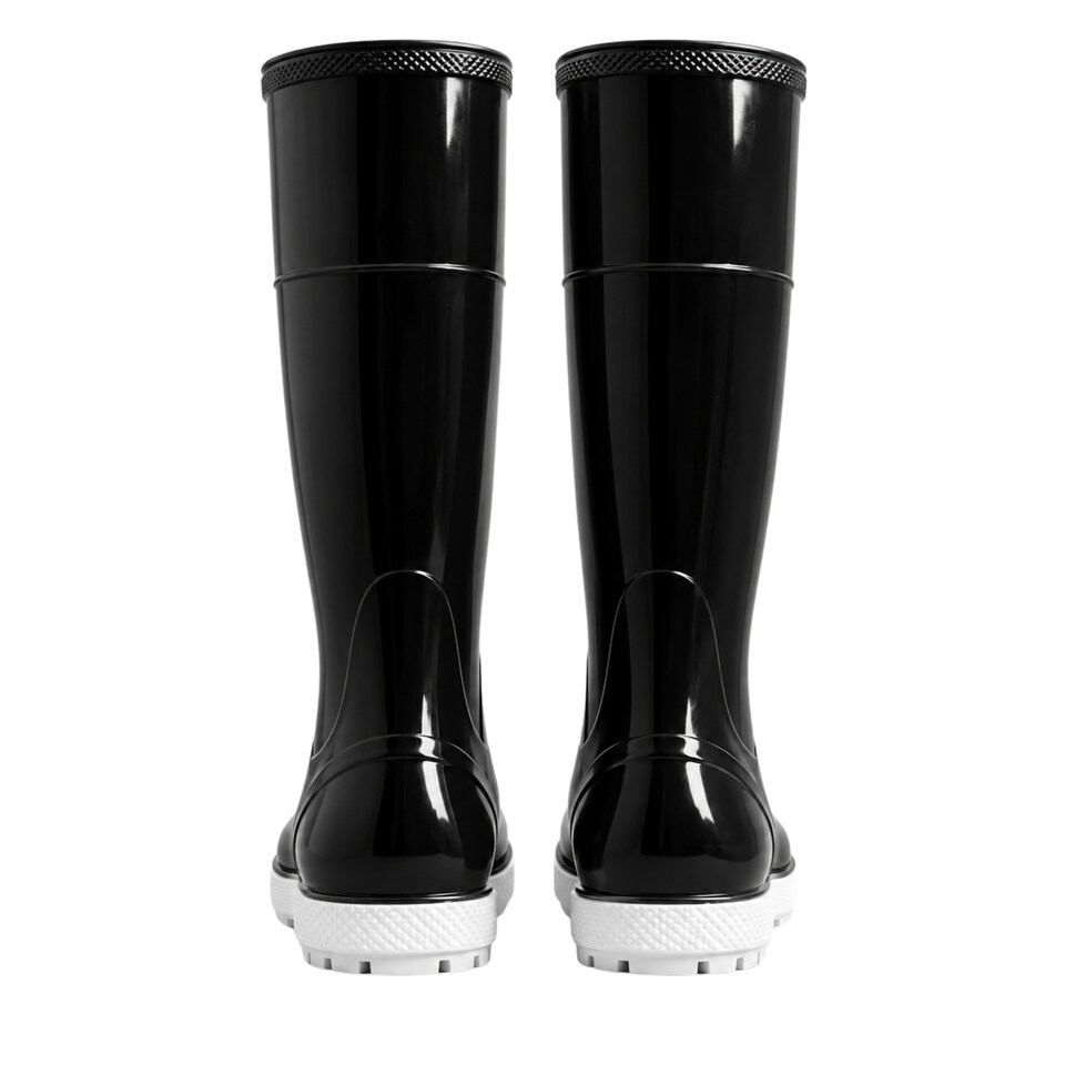 image 1 of Hawai Lady Women's Black Gloss PVC Rain Wellies EU36