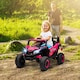 image 2 of AIYAPLAY 12V Kids Ride On Car, Electric Car for Kids UTV with Remote Control, Slow Start, Suspension System, LED Lights, Music, USB Port, for Boys Girls 3-5 Years | Pink