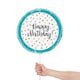 image 2 of Triangle Confetti Birthday Round Foil Helium Balloon 46cm / 18 in