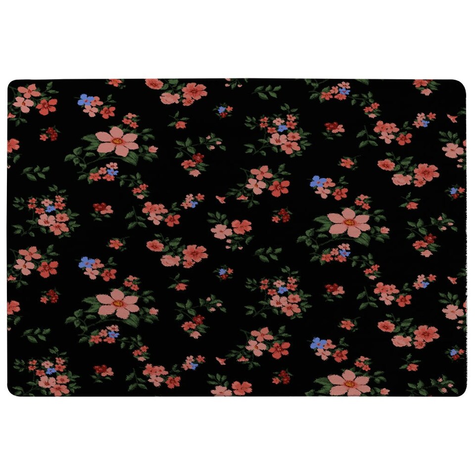 image 1 of Beautiful Pink Flowers (Rug) Pink | Large: 140x200cm