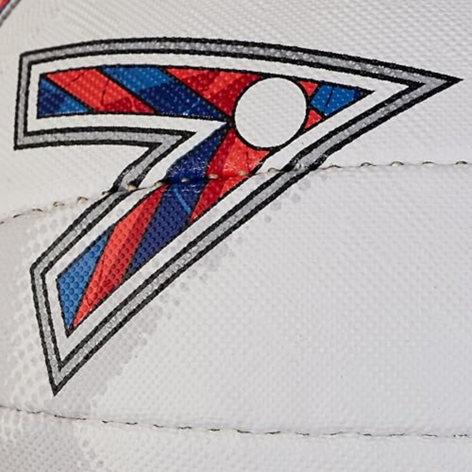 image 1 of Mitre Shooter Match Netball | Great Grip | Durable Design, White/Red/Blue, 5