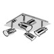 image 1 of ValueLights Benton Chrome IP44 Square Bathroom Ceiling Light | Chrome