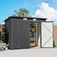 image 9 of Outsunny 8 x 4FT Garden Shed, Galvanised Metal Shed, Easy to Assemble, Outdoor Tool Storage Shed with Pent Roof, Lockable Door and 2 Vents, Grey
