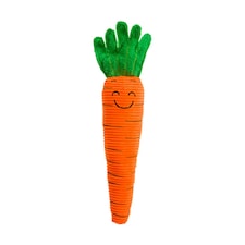 House Of Paws Carrot Christmas Dog Squeak Toy - Orange/Green - One Size