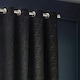 image 2 of Paoletti Galaxy Chenille Black Eyelet Curtains 117 x 137cm Multi