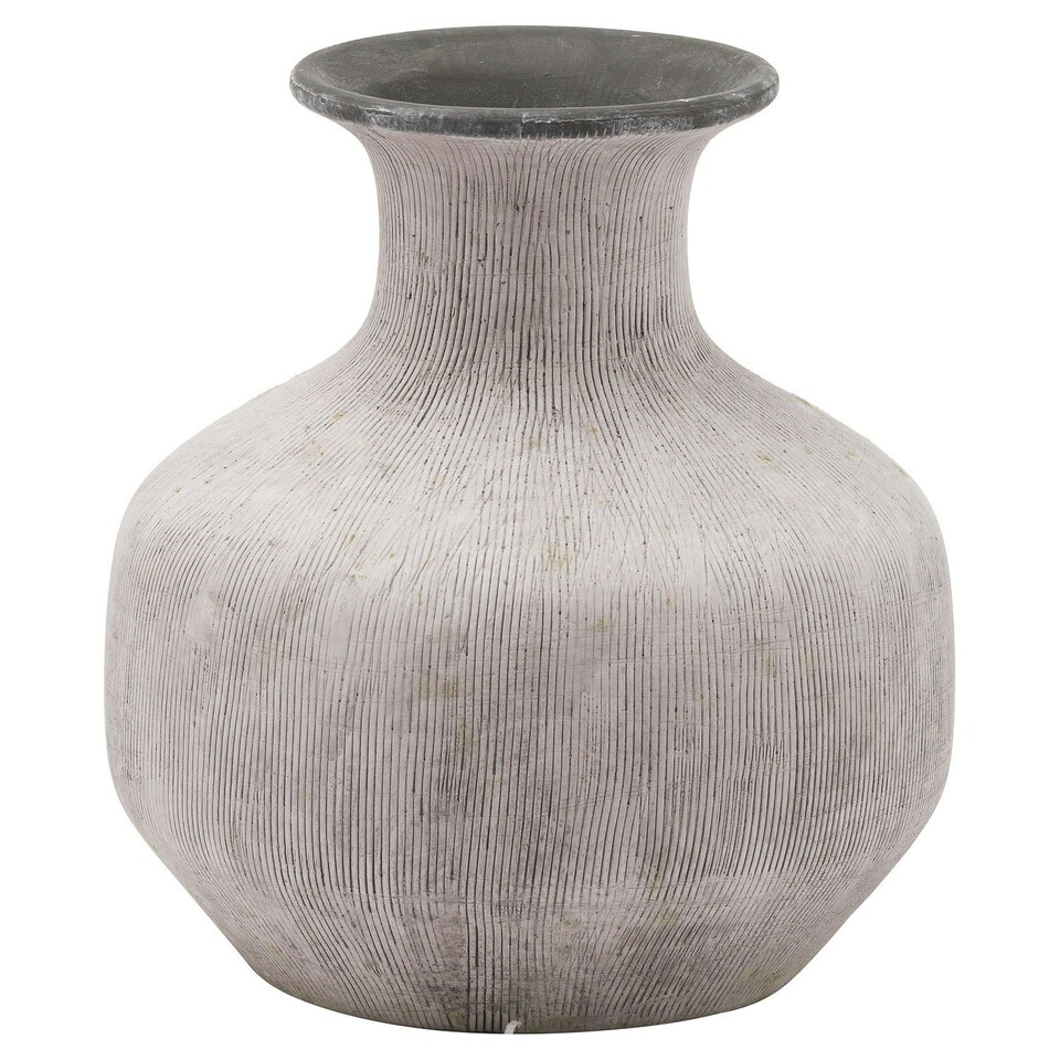 Hill Interiors Bloomville Squat Vase - Stone - One Size