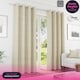 image 1 of Enhanced Living Knightsbridge Blackout, Thermal Cream Curtains with Eyelet Header (PAIR) - 46x54 inch (117x137cm)