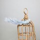 image 2 of Decorative Silver Lyre Bird With Clip - 30cm