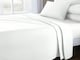 image 1 of Sweet Dreams 200 Thread Count Percale Cotton Flat Sheet | White | White | Double
