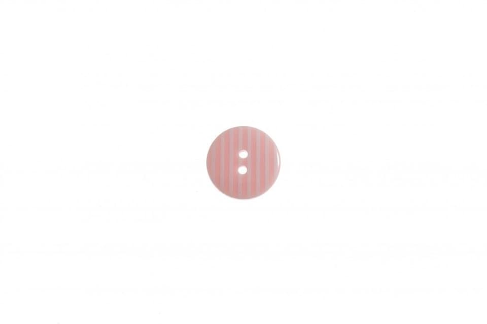 Trimits Light Pink Round Candy Stripe Buttons for Dressmaking - 23mm - per value pack of 50