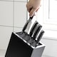 image 4 of Rockingham Forge Angled Universal Knife Block, Black - 20 Slot Capacity