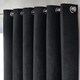 image 2 of Chenille Blackout Eyelet Curtains Thermal Triple Weave Pair 117cm x 137cm Black