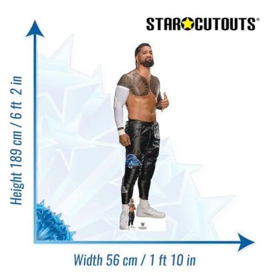 image 1 of Jey Uso Main Event WWE Lifesize Cardboard Cutout 189cm