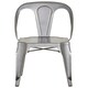 image 2 of Interiors by Premier Grey Chair with Metal Frame, Comfy Grey Outdoor Metal Chair, Effortless Cleaning Metal Chair