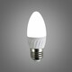 image 1 of ValueLights 2 Pack E27 White Plastic Candle LED 4W Cool White 6500K 400lm Light Bulb