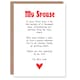 image 1 of Greeting Card Love Poem Ginger Spouse Romantic Funny Anniversary