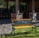 image 2 of Kids 2 Seater Wooden & Cast Iron Garden Patio Childrens Bench with Animal Design