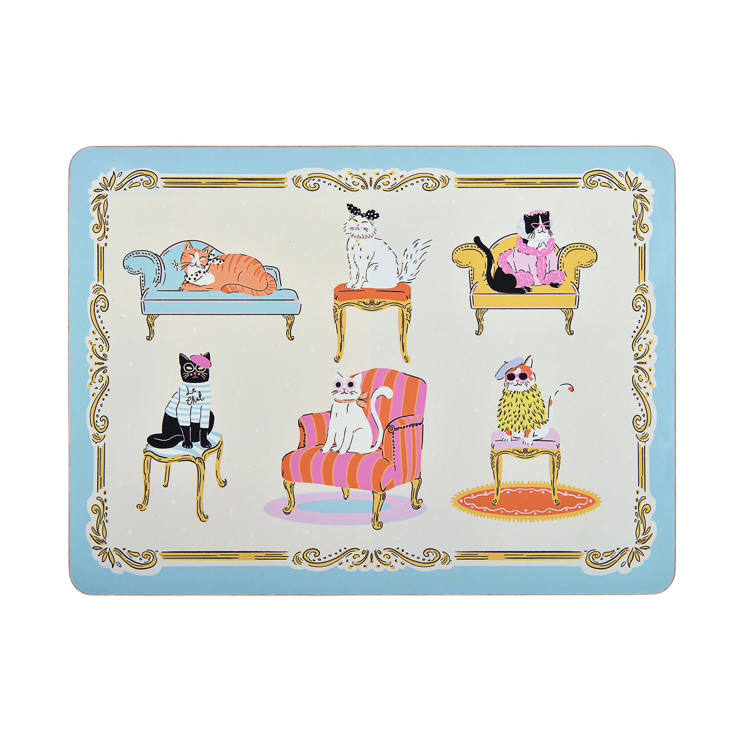 Ulster Weavers 'Cool Cats' Cats Print Printed MDF Placemat (4 Pack)