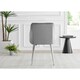 image 5 of Furniturebox 2x Calla Grey Velvet Dining Chairs with Silver Chrome Legs