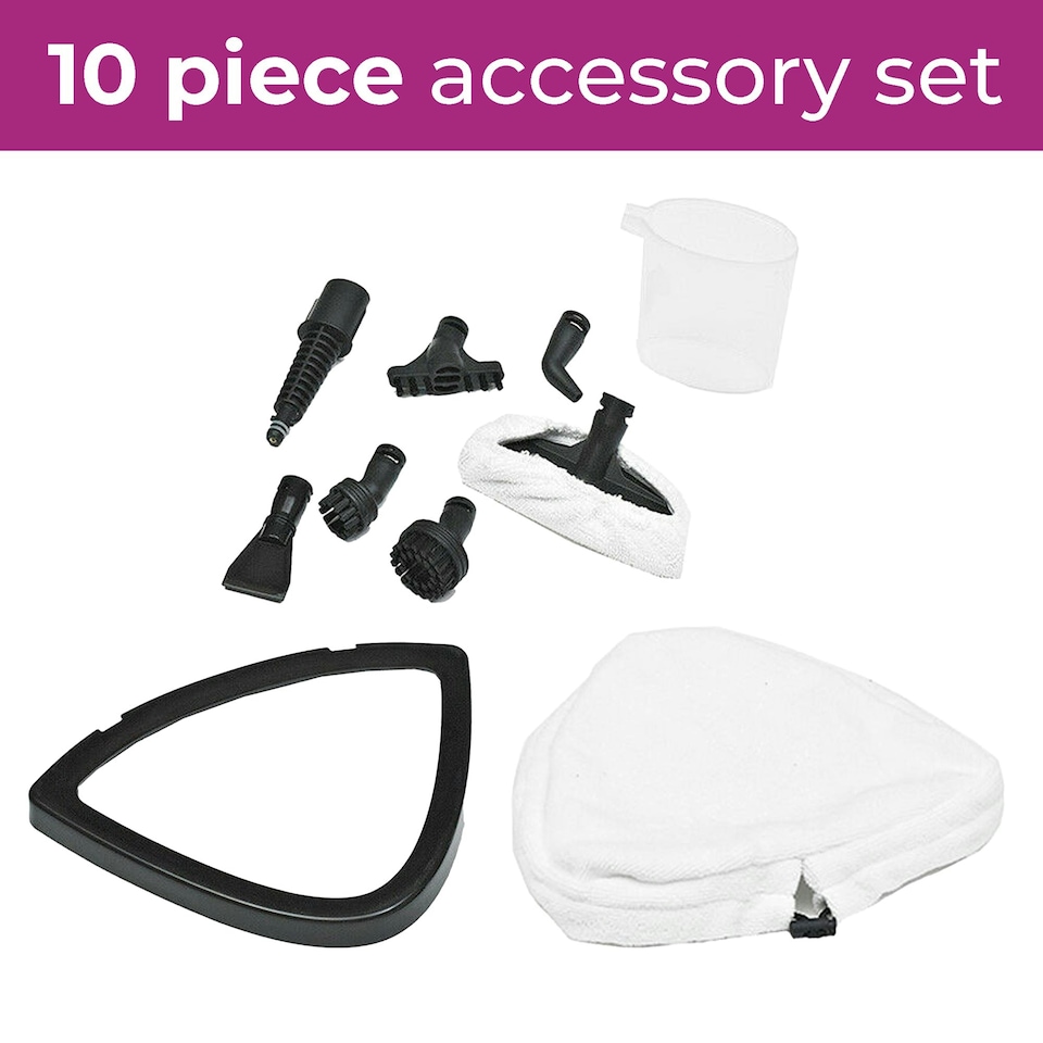 image 1 of Blue 10 in 1 1500W Hot Steam Mop Cleaner and Hand Steamer