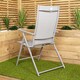 image 5 of Set of 2 Outdoor Garden Patio Multi Position Reclining Folding Chair in Grey