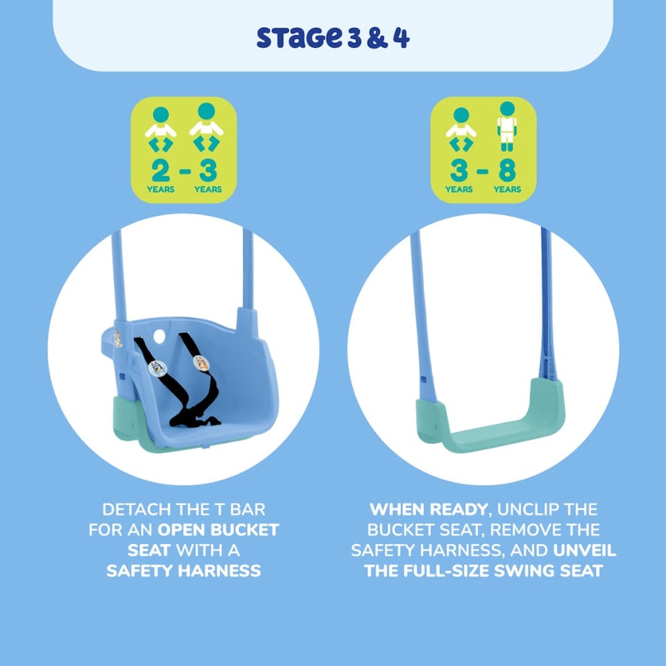 image 1 of TP Bluey Quadpod 4 in 1 Baby Swing Seat