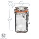 image 3 of Argon Tableware Glass Storage Jars - 70ml - Orange Seal - Pack of 6