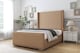 image 2 of Sloomy Devonshire Latte Dumfries Bed Frame With 50"  Upholstered Wingback Headboard 2'6 Small Single