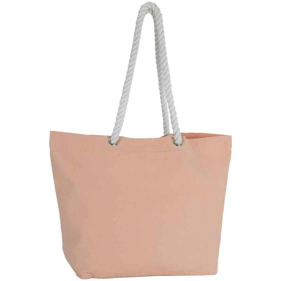 Kimood Washed Cotton Tote Bag - Light Peach - One Size