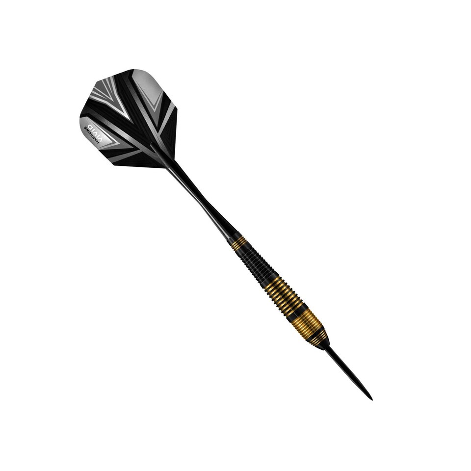 image 1 of Harrows Vivid Brass Darts (Pack Of 3) | Black | Black/Brass/Grey | 23g | 1